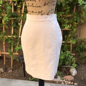 H&M Cream Pencil Skirt; 6